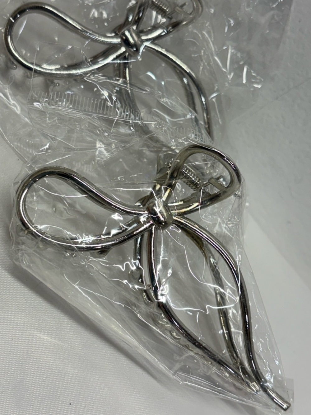 Metal Silver Bow Hair Clips - Women hair Accessories new